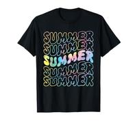 Retro Drippy Bubble Letter Summer Word Art Graphic Y2K anni '90 Maglietta