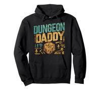 Retro Dungeon Daddy per Il papà, Festa del papà Felpa con Cappuccio
