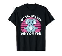 Retro Eff Si Vede Kay Elephant Yoga perché Oh You Vintage Maglietta