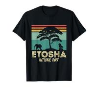 Retro Elefanti Etosha National Park Souvenir Namibia Africa Maglietta