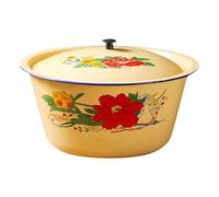 Retro Emaille Schale - Vintage Küchenschüssel für Reis, Suppe, Nudeln, | Multifunktionale Emaille Schüssel, Tiefer Behälter, , Salat | Hochwertige Suppenschüssel für Zuhause Camping