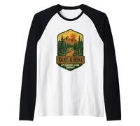 Retro Escursione Avventura nella Foresta Maglia con Maniche Raglan