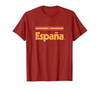 Retro España Bandiera Spagna Rosso Spagna Maglietta