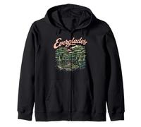 Retro Everglades National Park Gator Vintage 80s Florida Felpa con Cappuccio