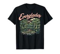 Retro Everglades National Park Gator Vintage 80s Florida Maglietta