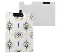 Retro Evil Eye Magia Occulto pieghevole Appunti orizzontali e verticali doppie clip Board con copertina Appunti Folio Raccoglitore Casa Viaggio Carte Storage Container