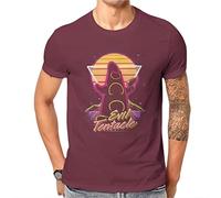 Retro Evil O Neck Tshirt Day of The Tentacle Game Pure Cotton Original T Shirt Men Tops Fashion Oversized