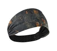 Retro Evil Pumpkin Halloween Path Moisture Wicking confortevoli fasce per le donne Fascia elastica per il sudore per lavare il viso Uso quotidiano lavaggio viso escursionismo