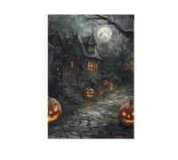 Retro Evil Pumpkin Halloween Path stamina bandiere all'aperto pasqua porta banner per la decorazione esterna 28x40 doppia faccia