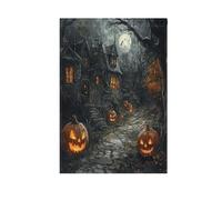 Retro Evil Pumpkin Halloween Path vacanze bandiere banner per esterno per la decorazione del giardino 28x40 doppia faccia