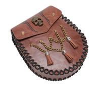 Retro Fanny Pack, medievale, in pelle PU | portatile per chiavi, monete, porta cellulare, accessorio per costume rinascimentale, Fbg201bn, vedi descrizione, Vedi descrizione