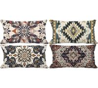 Retro Federe Cuscini Divano 70x90 Set di 4 Boemia Cuscini per Divano Esterno Impermeabili Morbido Rettangolo Cushion Covers per Arredo Camera da Letto Estate Giardino Decorazione Della Casa -b3480l