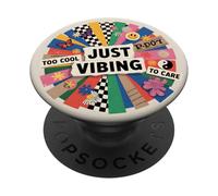 Retro Felice Parole Positive Pattern Carino Floreale Yin Yang PopSockets PopGrip Adesivo