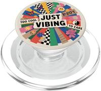 Retro Felice Parole Positive Pattern Carino Floreale Yin Yang PopSockets PopGrip per MagSafe