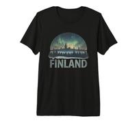 Retro Finlandia Paesaggio Vintage Souvenir Maglietta Premium