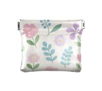 Retro Fiori Rosa di Modo Delle Donne di Cuoio Della Moneta Cambiamento Della Borsa Decorativa di Carta Organizzatori Chiave per le Donne monedero Chico