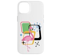 Retro Flamingo Midcentury Mid Century Summer Decor Custodia per iPhone 14 Plus