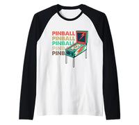 Retro Flipper Camicia Flipper Camicia retrò Flipper Maglia con Maniche Raglan