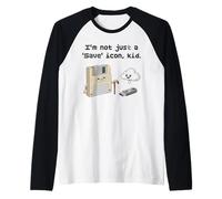 Retro Floppy Disk Io Non Sono Solo Un 'Save' Icona, Bambino Maglia con Maniche Raglan