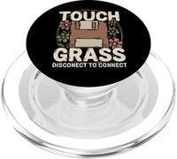Retro Floppy Disk Touch Grass Disconnect per connettersi PopSockets PopGrip per MagSafe