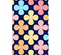 Retro Floral Notebook: Groovy 70s Style Flower Pattern Journal - Lined Pages - 6.14 x 9.21 inches: Cute Aesthetic Stationery for School, Work, and Daily Journaling