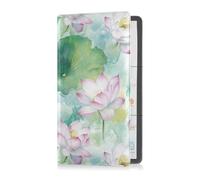 Retro Flower Flowers Bloom Premium Leather Car Registration and Insurance Card Holder Car Essentials per ID, patente di guida, chiavi informazioni di contatto