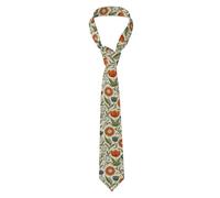 Retro Flower Mandala Tulips And Daisies Cravatta Da Uomo Formale Neckties Moda Cravatte Per Accessori Regalo Ballo Di Fine Anno
