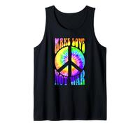 Retro Flower Power Peace Make Love Not War Vintage Canotta