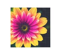 Retro Flower Print Building Brick Block Puzzle Quadrato Creativo Building Blocks Puzzle Casa Scrivania Decor