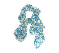 Retro Foglie Blu Frutta Rossa Lungo hijab sciarpa di seta leggera per le donne avvolgere i capelli dormire per la sera bufanda elegante para mujer