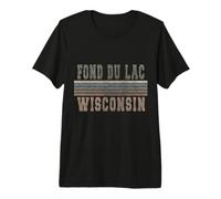 Retro Fond du Lac Wisconsin Maglietta Premium