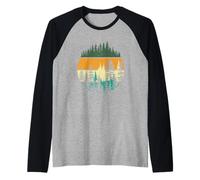 Retro Forest - Cacciatore di Giochi Grandi Amanti della Caccia Maglia con Maniche Raglan