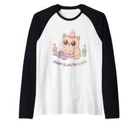 Retro Forget AI Ask The Spirits - Divertente Gatto Mago di Halloween Maglia con Maniche Raglan