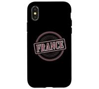 Retro Francia, francobollo I Love Paris Lover Patriotic French Sign Custodia per iPhone X/XS