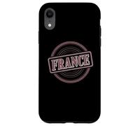 Retro Francia, francobollo I Love Paris Lover Patriotic French Sign Custodia per iPhone XR
