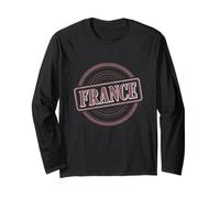 Retro Francia, Francobollo I Love Paris Lover Patriotic French Sign Maglia a Manica