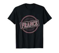Retro Francia, Francobollo I Love Paris Lover Patriotic French Sign Maglietta