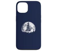 Retro Full Moon & Minimalist Pine Tree Vintage Graphic Custodia per iPhone 13