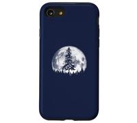 Retro Full Moon & Minimalist Pine Tree Vintage Graphic Custodia per iPhone SE (2020) / 7/8