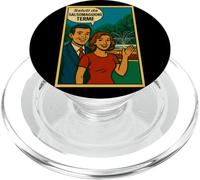 Retro fumetto | Coppia saluti alla fontana PopSockets PopGrip per MagSafe
