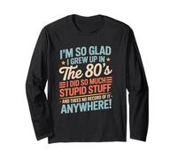 Retro Funny 80s Birthday Party Celebration Vintage Humor The Maglia a Manica