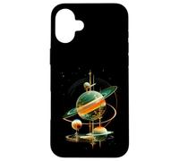 Retro Future American Space Program Inspired SciFi Graphic Custodia per iPhone 16 Plus