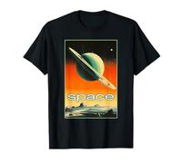 Retro Future American Space Program Inspired SciFi Graphic Maglietta