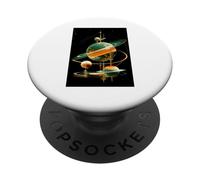 Retro Future American Space Program Inspired SciFi Graphic PopSockets PopGrip Adesivo