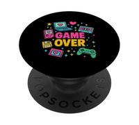 Retro Game Over Design - 90s Gaming Pixel Vintage Gamer PopSockets PopGrip Adesivo