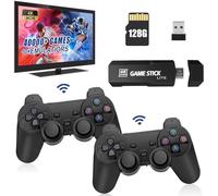 Retro Game Stick, Retro Game Console 128G, Retro Gaming Console, Wireless Retro Game Stick, Plug and Play Video Game Stick Built in Game (128G)