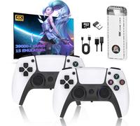 Retro Game Stick - Videogiochi classici su HDMI 4K, 15 emulatori integrati, oltre 39.000 giochi, Game Stick TV Plug and Play con due controller wireless 2.4G