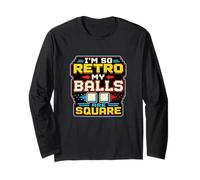 Retro Gamer Pixel Arcade 8 Bit Umorismo di Gioco Maglia a Manica