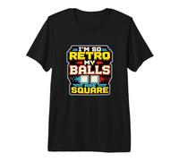 Retro Gamer Pixel Arcade 8 Bit Umorismo di Gioco Maglietta Premium