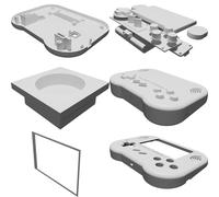 Retro Gaming Console Case for Raspberry Pi Zero W with 3.6" HD Display Support